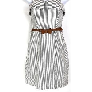 Sequin Hearts Jrs. Size 5 Gingham Seersucker Striped Strapless Dress